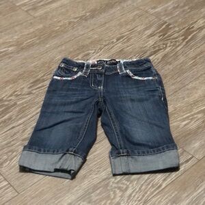 Girls Mini Boden Denim Shorts